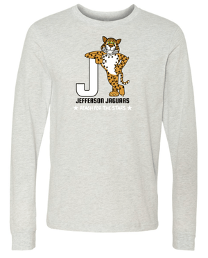 Custom Printed Apparel | Jefferson Elementary Fall 2025 - Adult Long Sleeve Tee (Royal/Ash) - Jefferson Elementary Fall 2025 - 18430