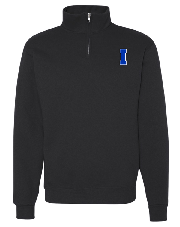 Custom Printed Apparel | Jefferson Elementary Fall 2025 - Adult Quarter Zip (Black/Royal) - Jefferson Elementary Fall 2025 - 18430