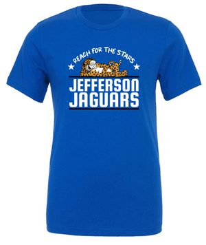 Custom Printed Apparel | Jefferson Elementary Fall 2025 - Adult T-Shirt (Royal/Ash) - Jefferson Elementary Fall 2025 - 18430