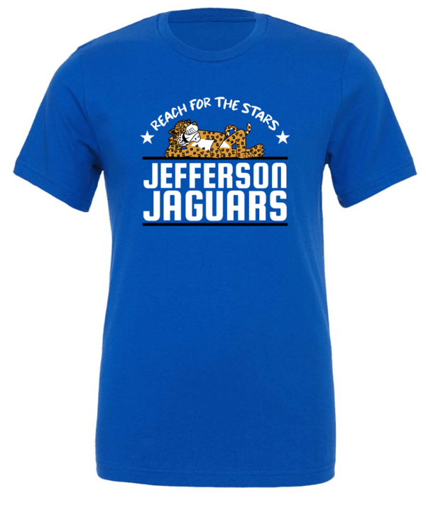 Custom Printed Apparel | Jefferson Elementary Fall 2025 - Adult T-Shirt (Royal/Ash) - Jefferson Elementary Fall 2025 - 18430