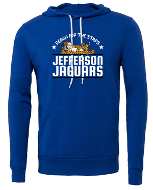 Custom Printed Apparel | Jefferson Elementary Fall 2025 - Royal Adult Fleece Hoodie Sweatshirt - Jefferson Elementary Fall 2025 - 18430