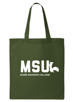 Custom Printed Apparel | JMC Holiday Pop - Up Shop - Forest Green Tote Bag "Squirrel Design" - JMC Winter 2025 - 18762