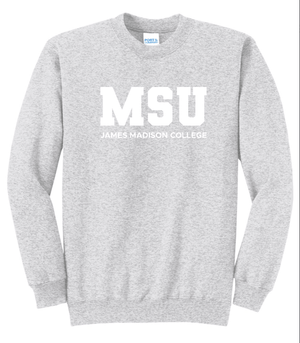 Custom Printed Apparel | JMC Pop - Up Shop - Ash Fleece Crewneck Sweatshirt - JMC Fall 2025 - 18335