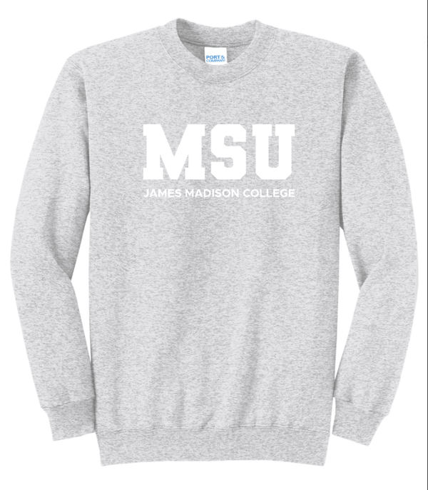 Custom Printed Apparel | JMC Pop - Up Shop - Ash Fleece Crewneck Sweatshirt - JMC Fall 2025 - 18335