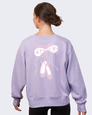 Platinum Dance Academy Crewneck Orchid back view