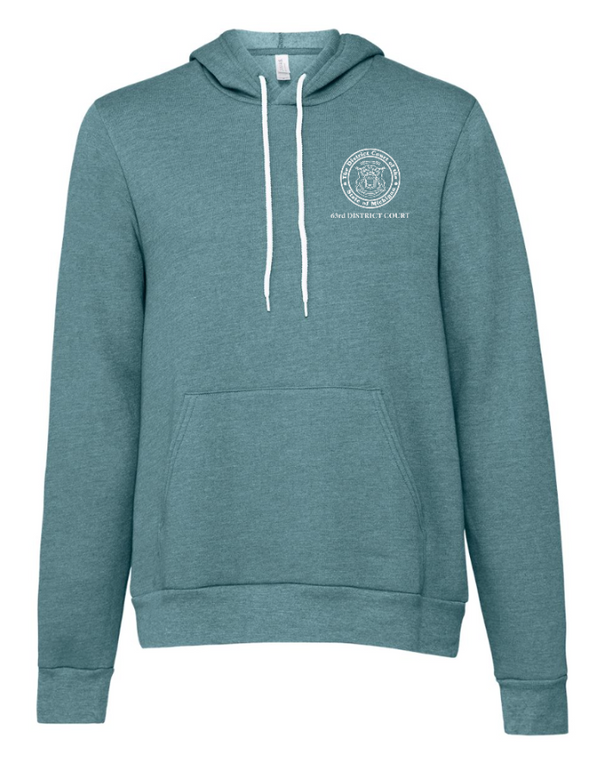 Kent County Court - Sponge Fleece Hoodie ~ Teal / Mauve ~