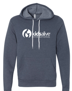 Custom Printed Apparel | Kids Alive - Fleece Hoodie - Heather Grey / Midnight Navy - Kidsalive OD NEW