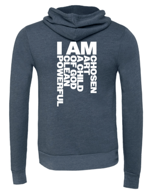 Custom Printed Apparel | Kids Alive - Fleece Hoodie - Heather Grey / Midnight Navy - Kids Alive On Demand