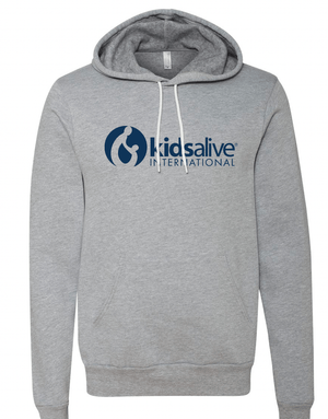 Custom Printed Apparel | Kids Alive - Fleece Hoodie - Heather Grey / Midnight Navy - Kidsalive OD NEW
