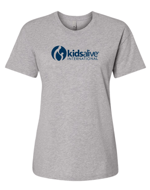 Custom Apparel - Screen Printing - Kids Alive - Heather Grey Women's Relaxed Cotton T-Shirt - Kids Alive On Demand