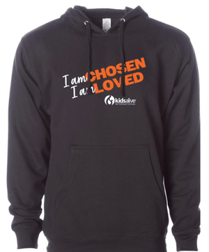 Custom Printed Apparel | Kids Alive - Midweight Hoodie (I am Chosen, I am Loved Design) - Kids Alive On Demand
