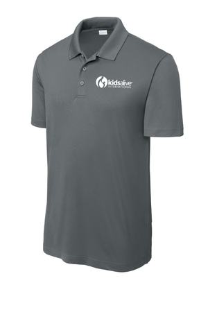 Custom Apparel - Screen Printing - Kids Alive - Performance Polo - Grey / Black - Kids Alive On Demand