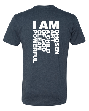 Custom Printed Apparel | Kids Alive - Unisex Cotton T-Shirt - Heather Grey / Midnight Navy - Kids Alive On Demand