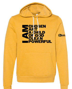 Custom Printed Apparel | Kids Alive - Unisex Fleece Hoodie (Kids Alive Sleeve Design) Vintage Black/Grey/Mustard - Kids Alive On Demand