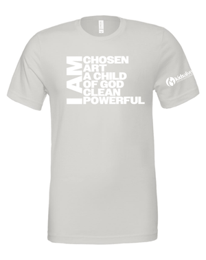 Custom Printed Apparel | Kids Alive - Unisex T-Shirt (Kids Alive Sleeve Design) Dark Grey / Silver / Vintage Navy - Kids Alive On Demand