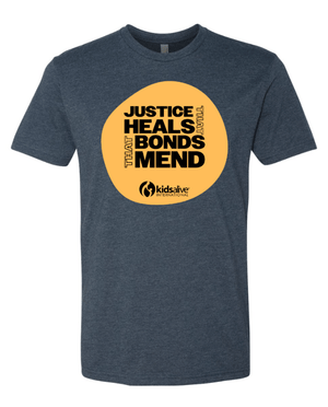 Custom Printed Apparel | Kids Alive - Unisex T-Shirt - Midnight Navy / Heather Grey - Kids Alive On Demand