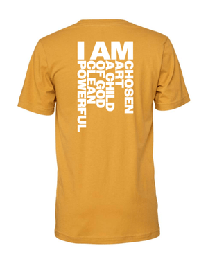 Custom Apparel - Screen Printing - Kids Alive - Unisex T-Shirt - Mustard / Vintage Navy - Kids Alive On Demand