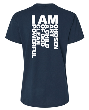 Custom Printed Apparel | Kids Alive - Women's Relaxed Cotton T-Shirt - Heather Grey / Midnight Navy - Kids Alive On Demand