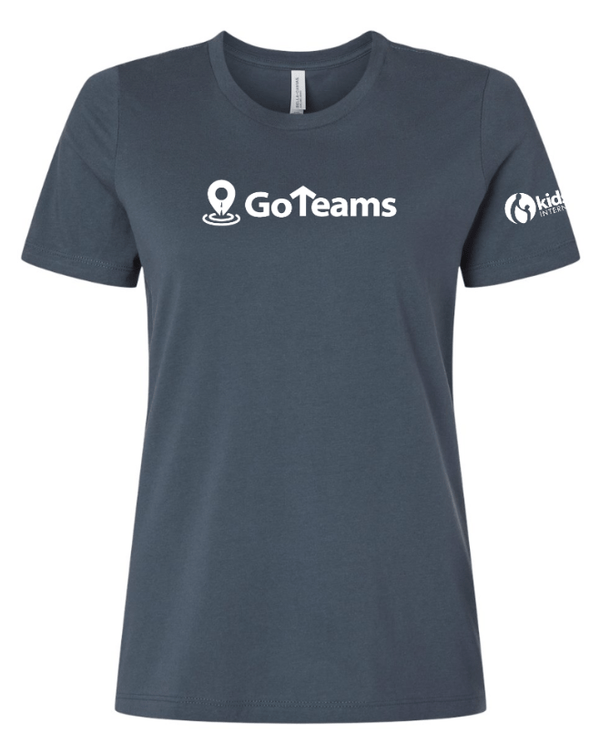 Custom Apparel - Screen Printing - Kids Alive - Women's Relaxed T-Shirt - Mustard / Vintage Navy - Kids Alive On Demand