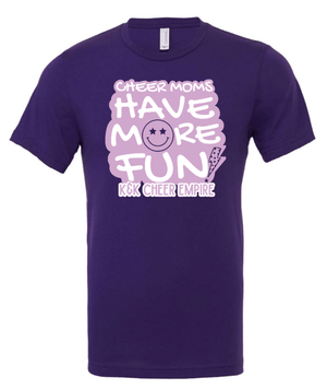 Custom Printed Apparel | K&K Cheer Gear - Adult Unisex Purple T-Shirt "Have More Fun Design" - K&K Cheer Gear W25 - 18345