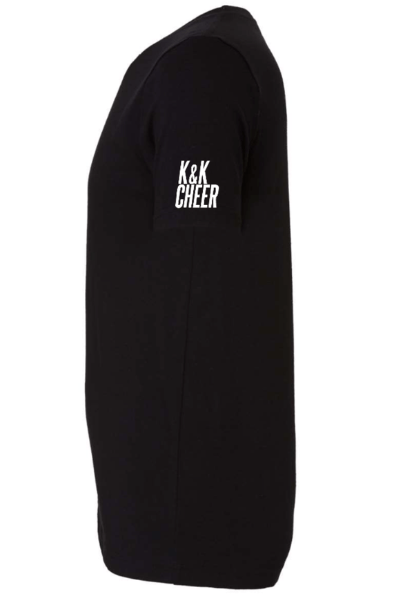 Custom Printed Apparel | K&K Cheer Gear - Adult Unisex T-Shirt "Cheer Dad Duties Design" (MULTIPLE COLOR OPTIONS) - K&K Cheer Gear W25 - 18345