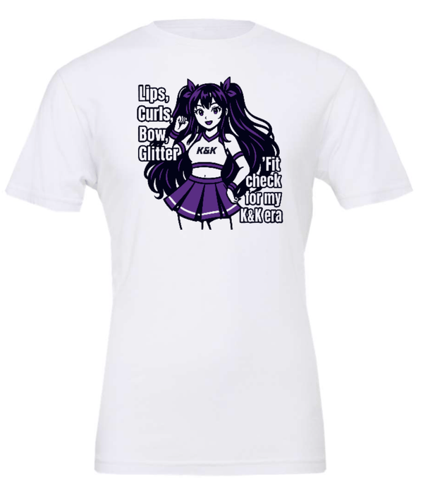 Custom Printed Apparel | K&K Cheer Gear - Adult Unisex White T-Shirt "K&K Era Design" - K&K Cheer Gear W25 - 18345