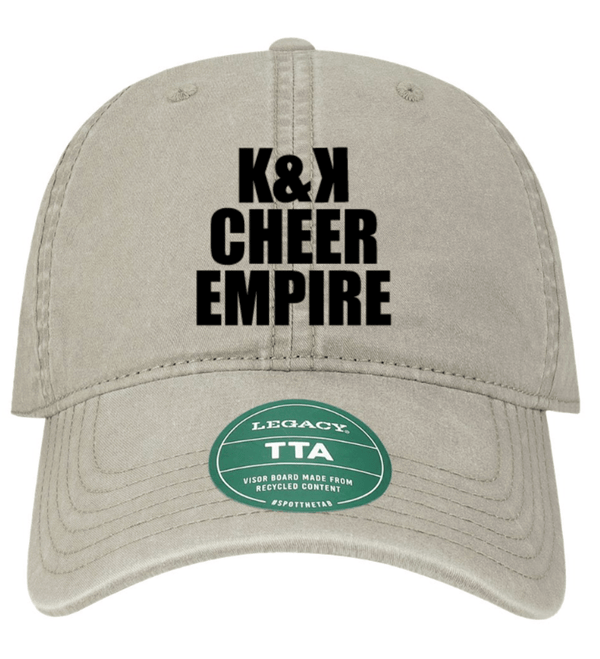 Custom Printed Apparel | K&K Cheer Gear - Twill Dad Hat (MULTIPLE COLOR OPTIONS) - K&K Cheer Gear W25 - 18345