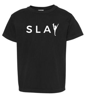 Custom Printed Apparel | K&K Cheer Gear - Youth Black Heavyweight T-Shirt "Slay Design" - K&K Cheer Gear W25 - 18345