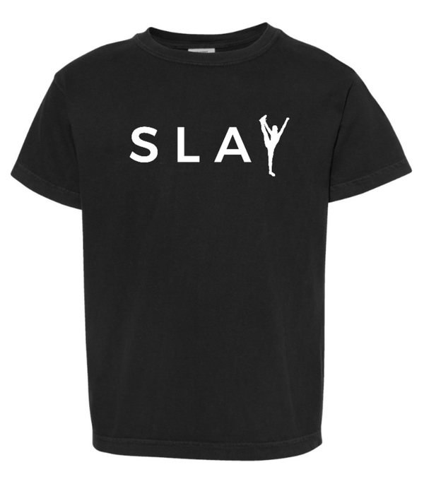 Custom Printed Apparel | K&K Cheer Gear - Youth Black Heavyweight T-Shirt "Slay Design" - K&K Cheer Gear W25 - 18345