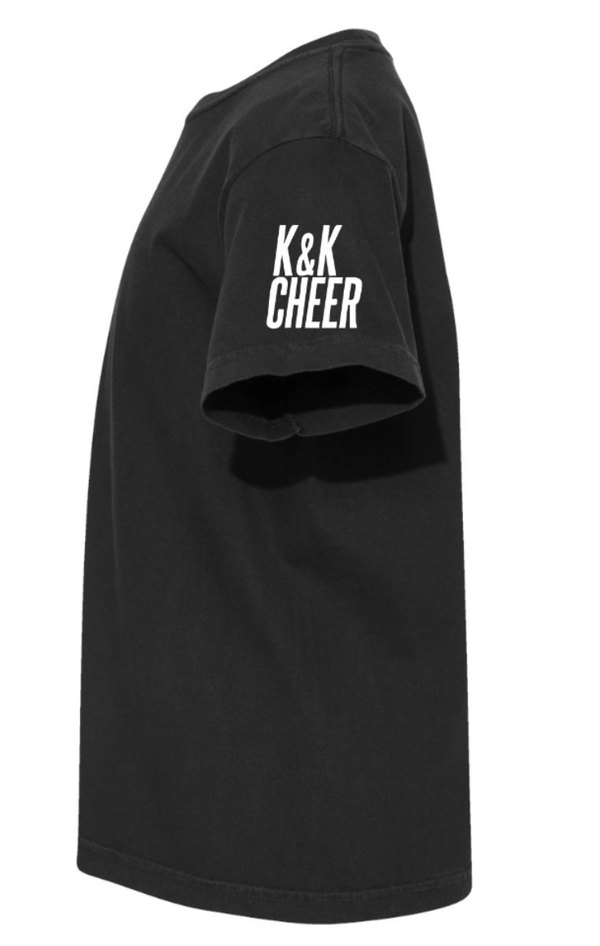 Custom Printed Apparel | K&K Cheer Gear - Youth Black Heavyweight T-Shirt "Slay Design" - K&K Cheer Gear W25 - 18345