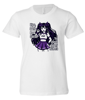 Custom Printed Apparel | K&K Cheer Gear - Youth White T-Shirt "K&K Era Design" - K&K Cheer Gear W25 - 18345