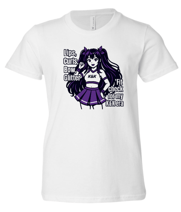 Custom Printed Apparel | K&K Cheer Gear - Youth White T-Shirt "K&K Era Design" - K&K Cheer Gear W25 - 18345
