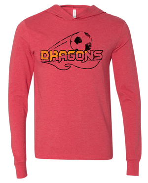 Custom Printed Apparel | LA Dragons Fall 2025 - Adult Hooded Long Sleeve (Heather Red/Deep Heather) - LA Dragons Fall 2025 - 18449