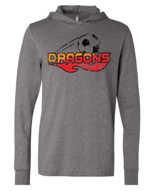 Custom Printed Apparel | LA Dragons Fall 2025 - Adult Hooded Long Sleeve (Heather Red/Deep Heather) - LA Dragons Fall 2025 - 18449