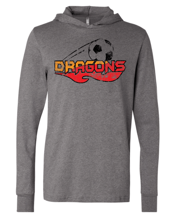 Custom Printed Apparel | LA Dragons Fall 2025 - Adult Hooded Long Sleeve (Heather Red/Deep Heather) - LA Dragons Fall 2025 - 18449