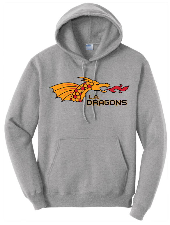 Custom Printed Apparel | LA Dragons Fall 2025 - Adult Hooded Sweatshirt (Multiple Color Options) (Personalization Options) - LA Dragons Fall 2025 - 18449