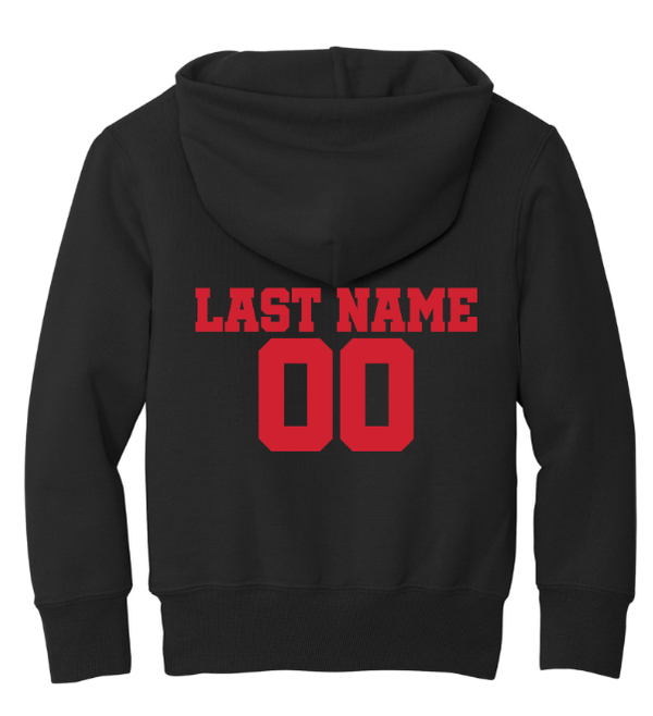 Custom Printed Apparel | LA Dragons Fall 2025 - Youth Hooded Sweatshirt (Athletic Heather/Black) (Personalization Optional) - LA Dragons Fall 2025 - 18449