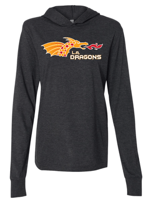 Custom Printed Apparel | LA Dragons Holiday Store 2025 | Adult Unisex Charcoal Long Sleeve Hoodie "Dragon Design" - LA Dragons Holiday 25 - 18748