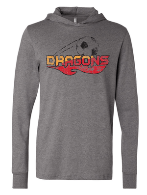 Custom Printed Apparel | LA Dragons Holiday Store 2025 | Adult Unisex Deep Heather Long Sleeve Hoodie "Soccer Design" - LA Dragons Holiday 25 - 18748