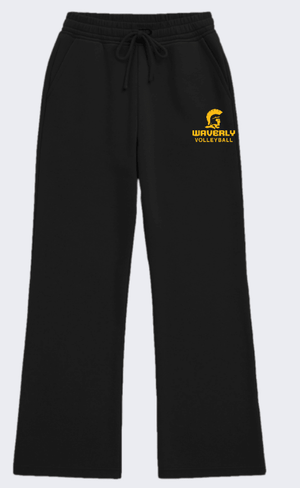 Custom Printed Apparel | Ladies Fleece Wide Leg Pant | Waverly High School Volleyball - 19526 Wavery HS Volleyball
