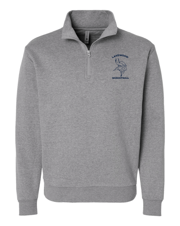 Custom Apparel - Screen Printing - Lakewood Basketball - Unisex Adult 1/4 Zip Pullover Sweatshirt - Lakewood Basketball - 15099