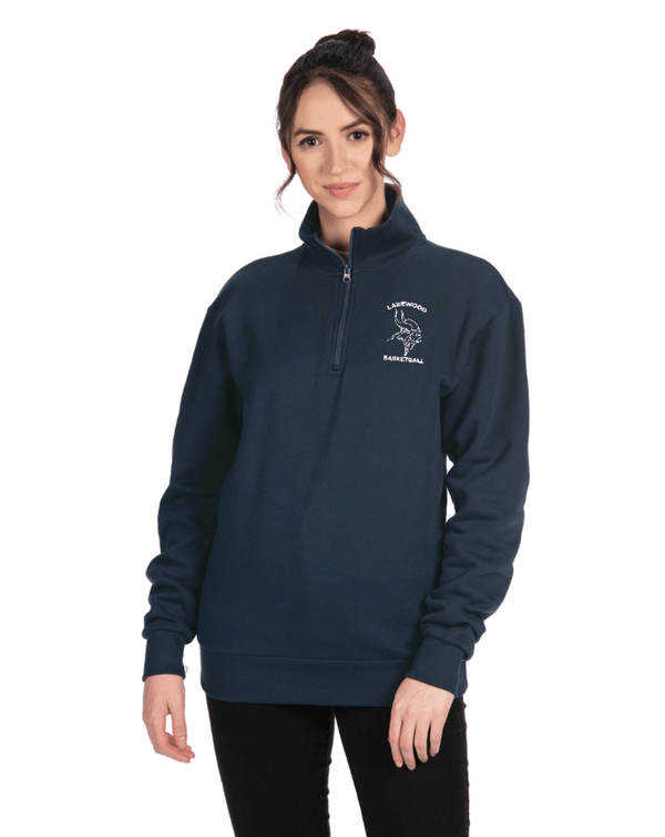 Custom Apparel - Screen Printing - Lakewood Basketball - Unisex Adult 1/4 Zip Pullover Sweatshirt - Lakewood Basketball - 15099