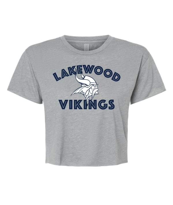 Custom Apparel - Screen Printing - Lakewood Vikings - Women's Crop Top (Arch Design) - Lakewood vikings