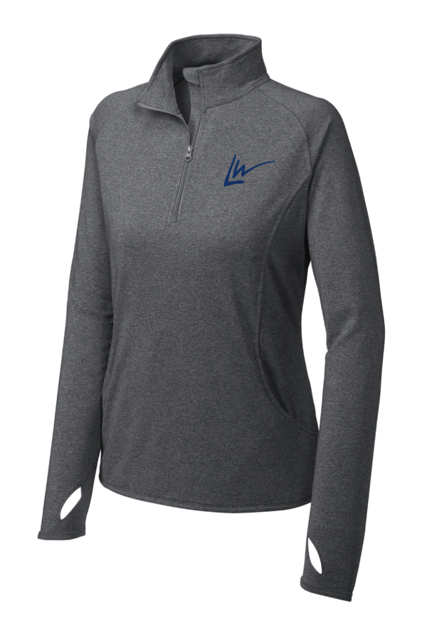 Custom Apparel - Screen Printing - Lakewood Vikings - Women's Embroidered Stretch 1/4 - Zip Pullover - Lakewood vikings