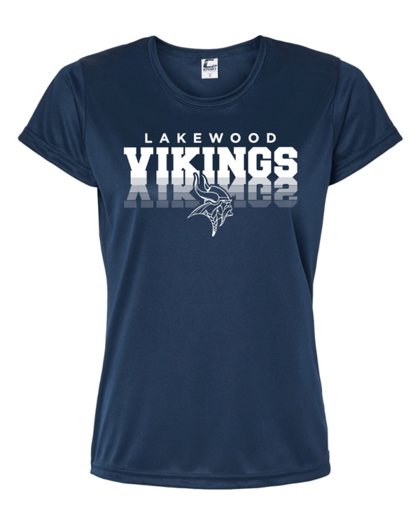 Custom Apparel - Screen Printing - Lakewood Vikings - Women's Performance T-Shirt (Mirror Design) - Lakewood vikings