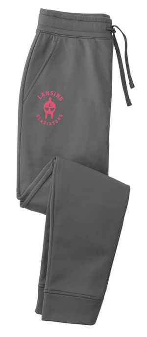 Custom Printed Apparel | Lansing Gladiators Fall 2025 - Adult Fleece Joggers (Black/Dark Grey) - Lansing Gladiators Fall 2025 - 18278