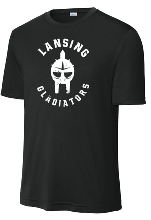 Custom Printed Apparel | Lansing Gladiators Fall 2025 - Black Adult Performance T-Shirt - Lansing Gladiators Fall 2025 - 18278
