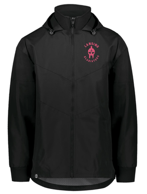 Custom Printed Apparel | Lansing Gladiators Fall 2025 - Black Adult Potomac Hooded Jacket - Lansing Gladiators Fall 2025 - 18278