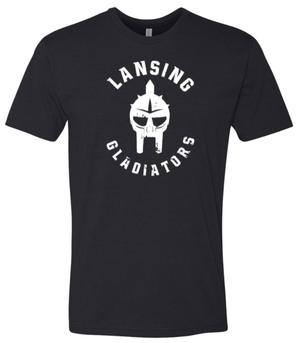 Custom Printed Apparel | Lansing Gladiators Fall 2025 - Black Adult T-Shirt - Lansing Gladiators Fall 2025 - 18278