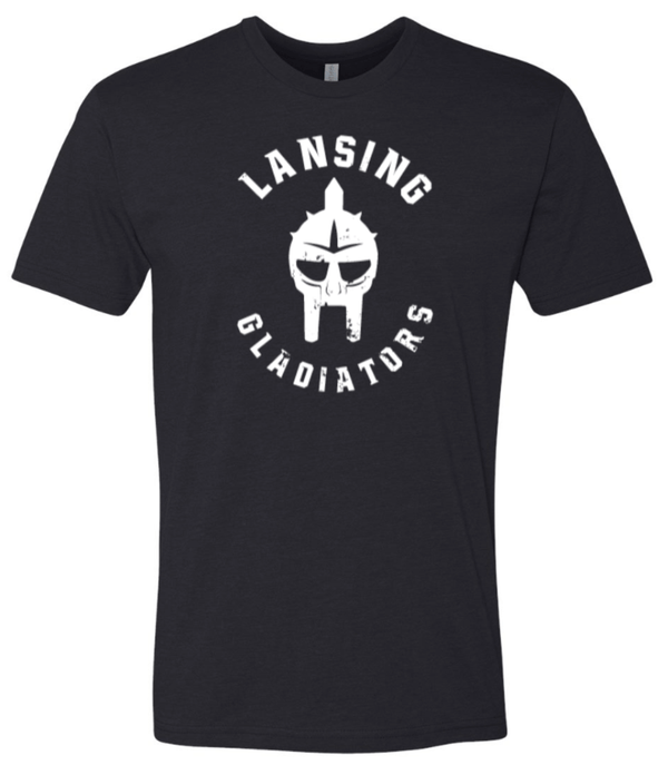 Custom Printed Apparel | Lansing Gladiators Fall 2025 - Black Adult T-Shirt - Lansing Gladiators Fall 2025 - 18278